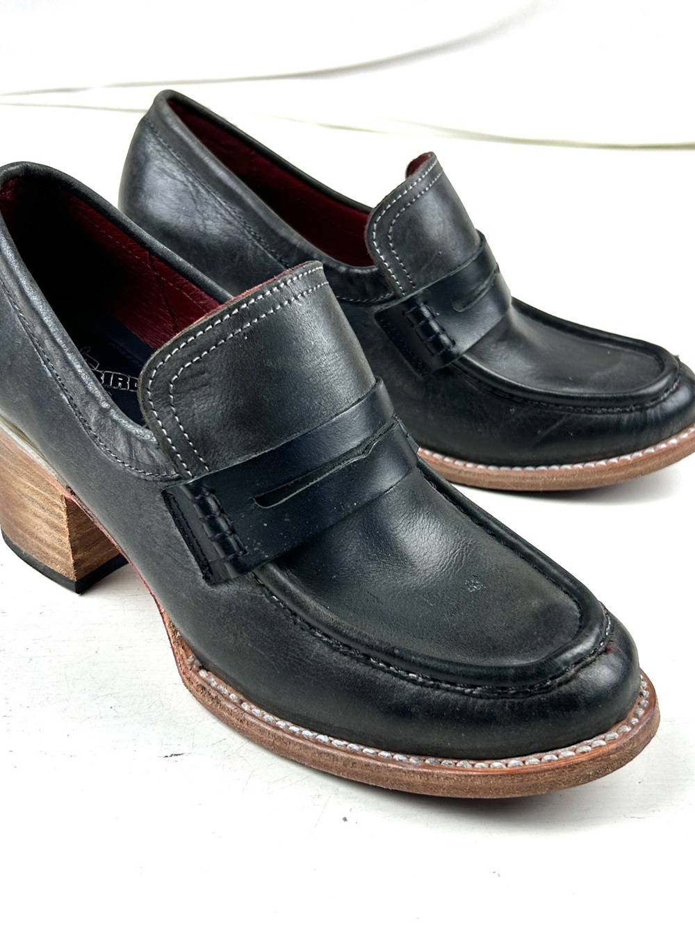Freebird By Steven Chevelle Womens Block Heel Slip On Penny Loafers Size 8